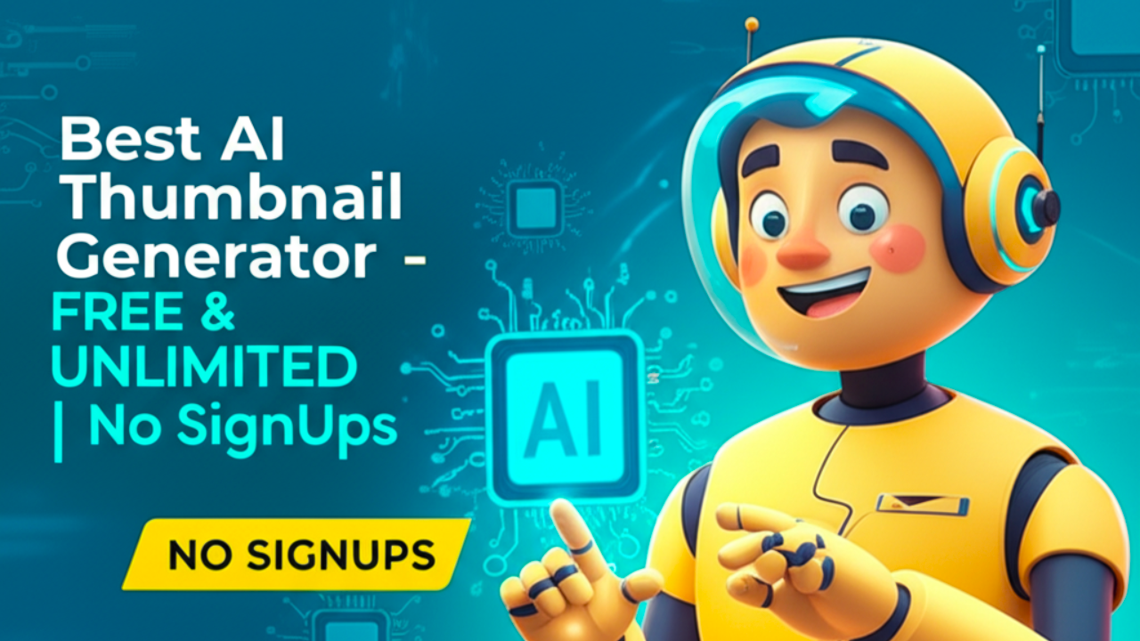 Best AI Thumbnail Generator - Free & Unlimited | No Signups