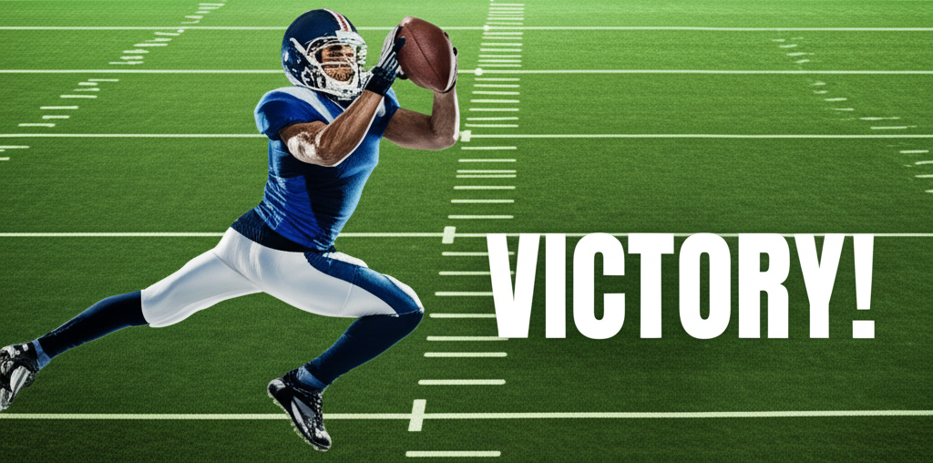 Football player catching ball thumbnail