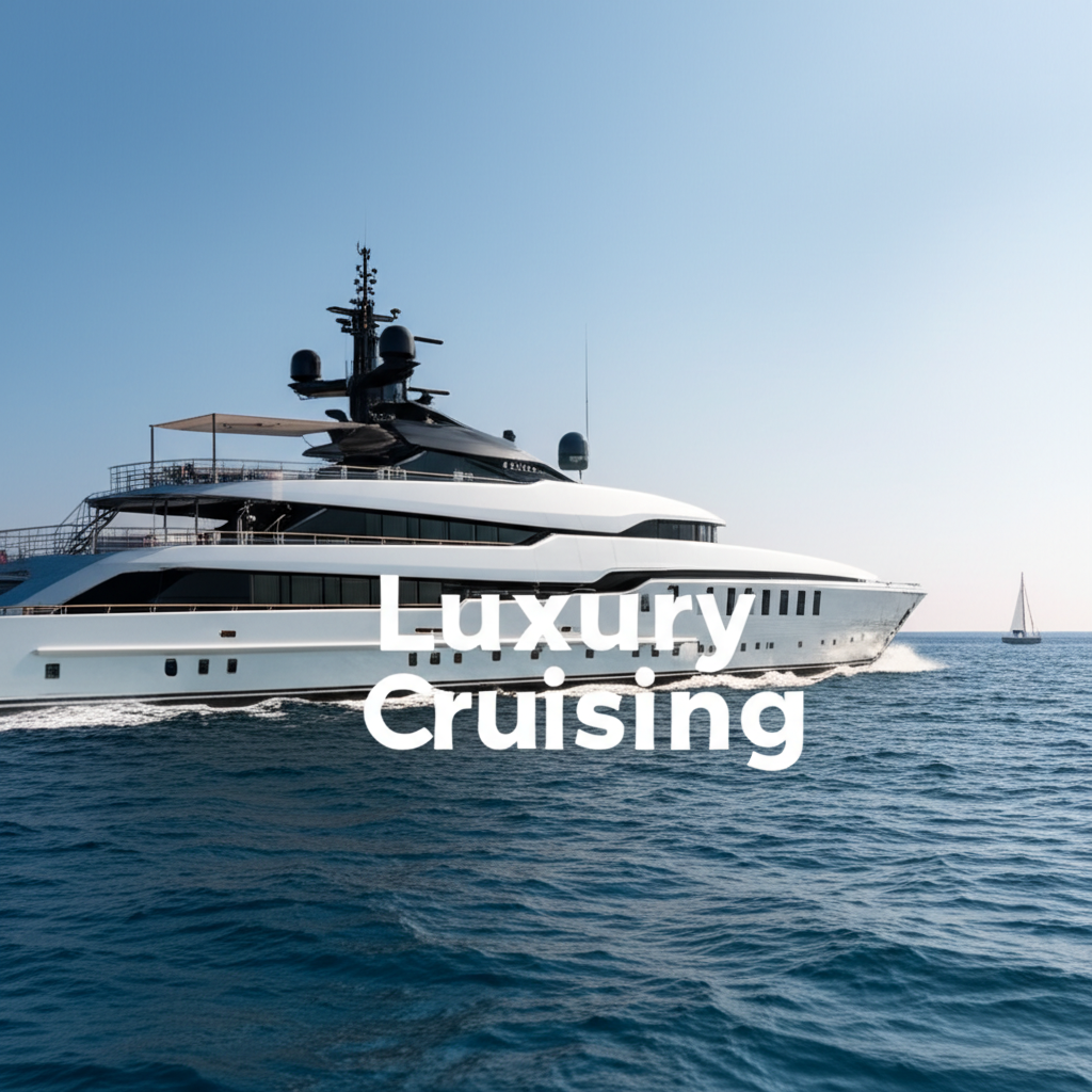 Luxury yacht on water thumbnail